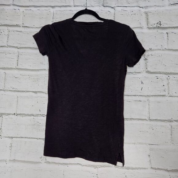 Madewell Women's Solid Black Short-Sleeved T-Shirt Size XXS With Pocket - Picture 2 of 11